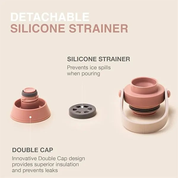 16oz. Portable Stainless Steel Insulated Bottle with Handle