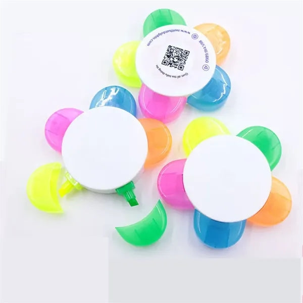 Flower Shaped 5-In-1 Highlighter Fluorescent Pen