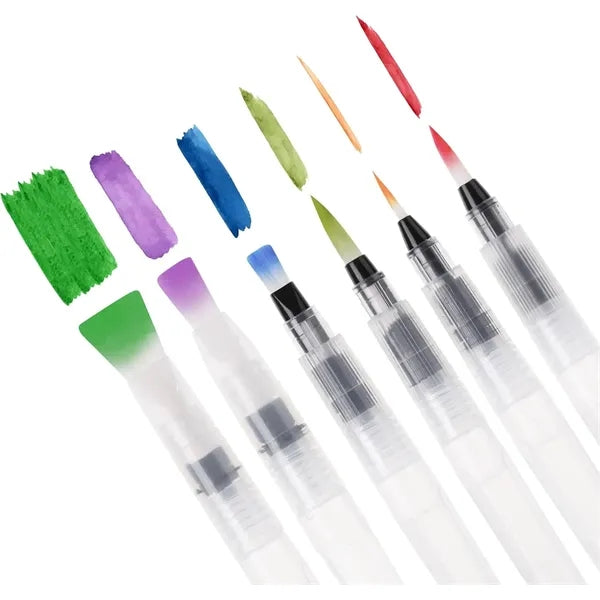 6 Pieces Watercolor Brush Paint Pens for Painting Markers