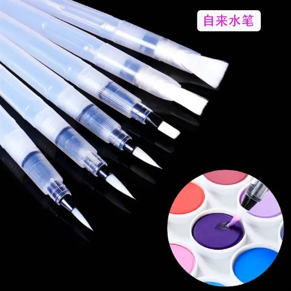 6 Pieces Watercolor Brush Paint Pens for Painting Markers