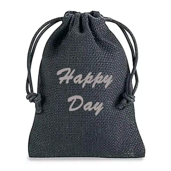4" x 6" Deluxe Burlap Drawstring Bag.