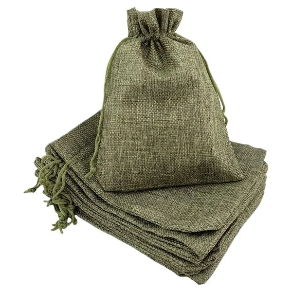 4" x 6" Deluxe Burlap Drawstring Bag.