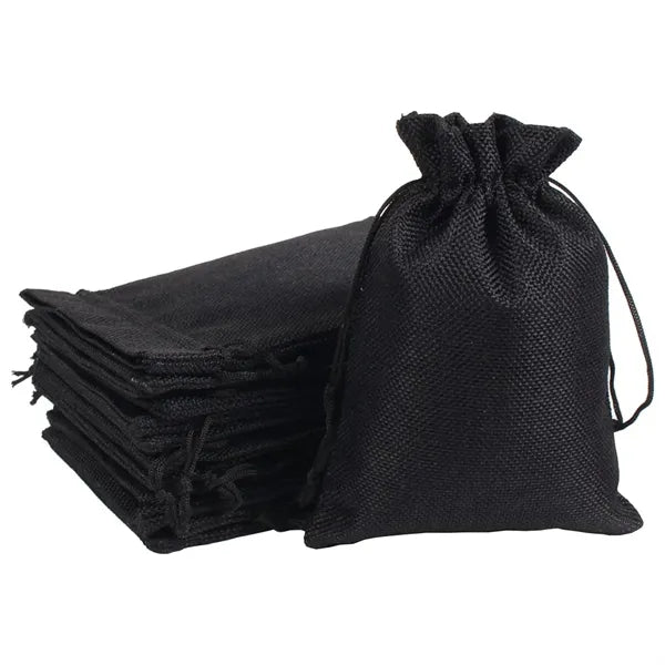 4" x 6" Deluxe Burlap Drawstring Bag.