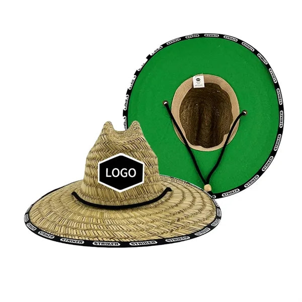 Summer Cowboy Straw Hat with Chin Strap