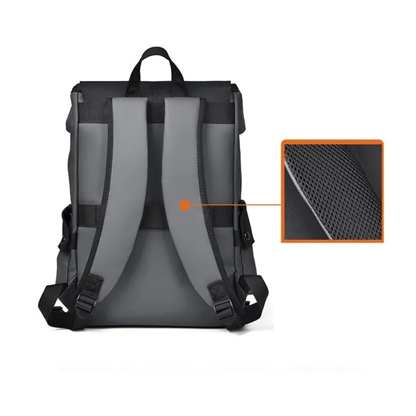 Large PU Leather Business Backpack