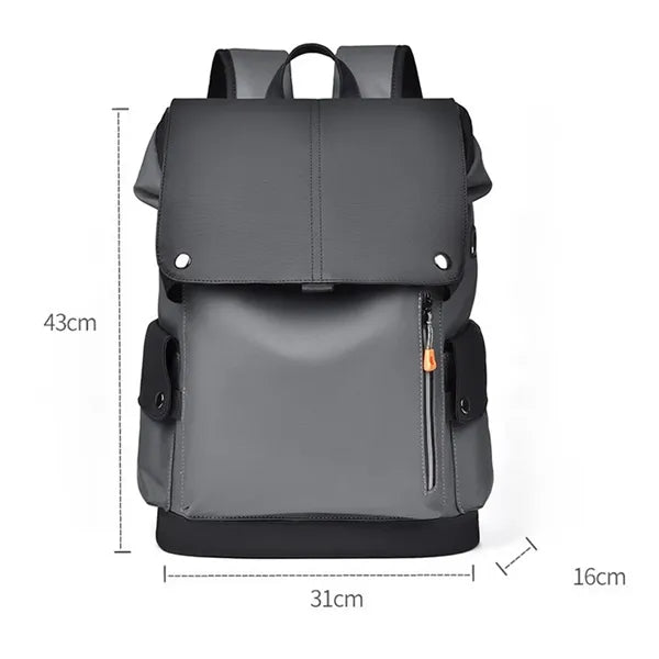 Large PU Leather Business Backpack