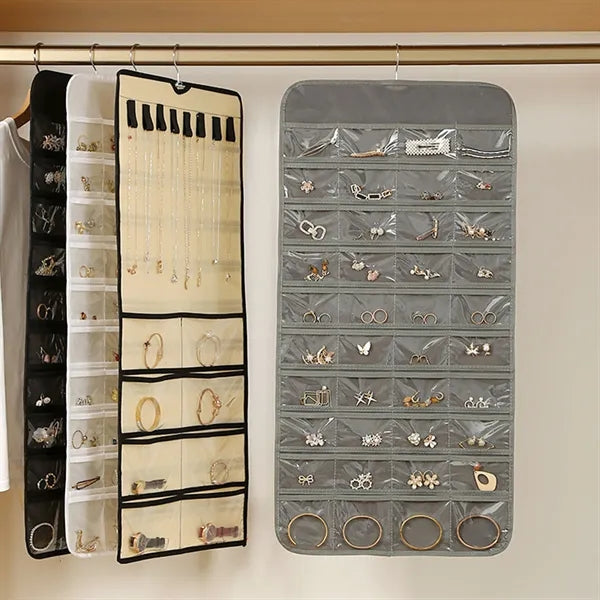 80-Pocket Hanging Jewelry Organizer