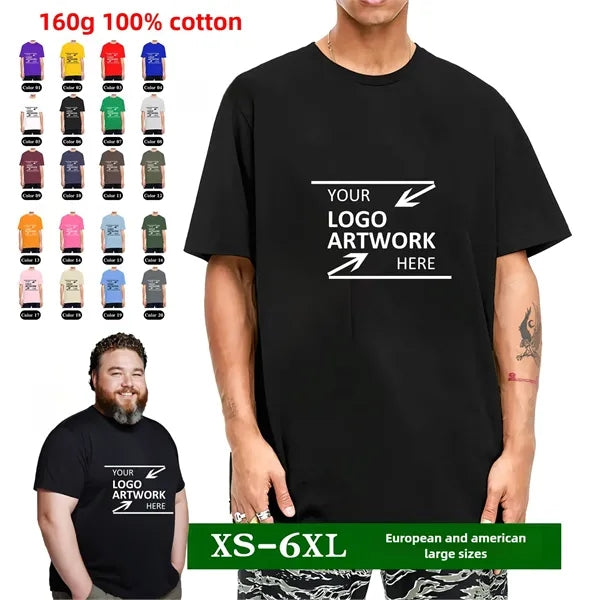 Bulk Men Cotton Tshirts Custom Logo Soft