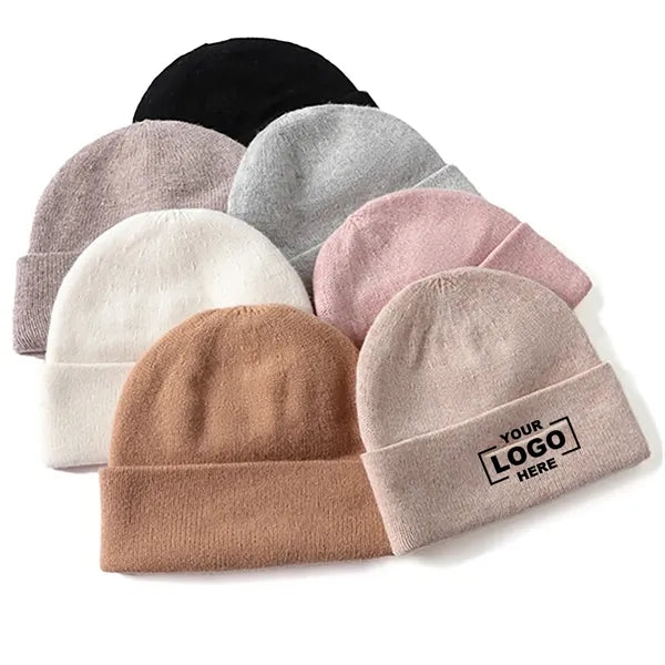 Premium 100% Cashmere Ribbed Winter Beanie