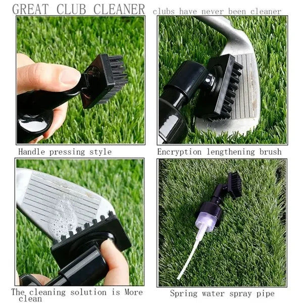 Water Spray Cleaner Golf Club Brush with Lanyard