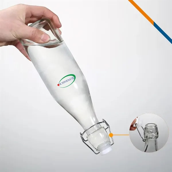Gilroy Wire Lid Square Water Bottle - 34 OZ.