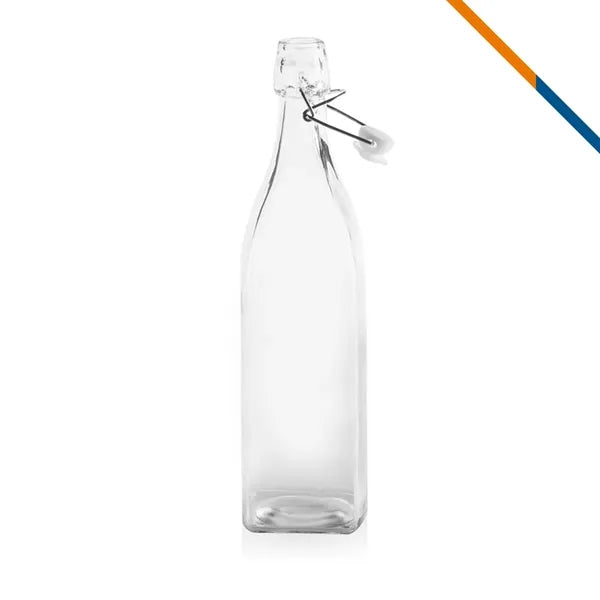Gilroy Wire Lid Square Water Bottle - 34 OZ.
