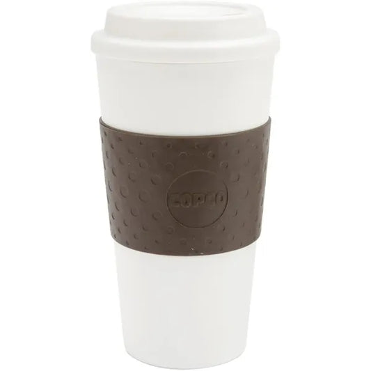 Insulated Takeaway Travel Mug with Silicone Lid, Ceramic