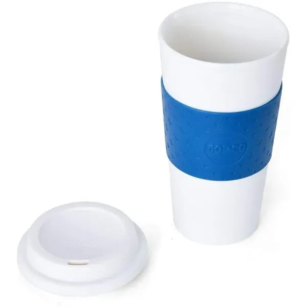 Insulated Takeaway Travel Mug with Silicone Lid, Ceramic