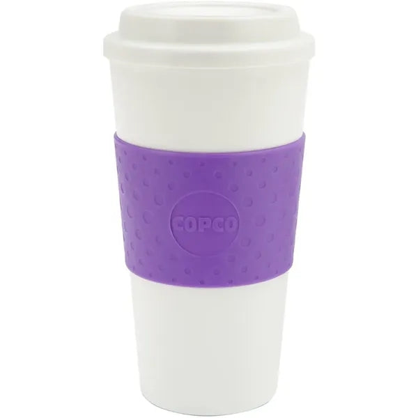 Insulated Takeaway Travel Mug with Silicone Lid, Ceramic