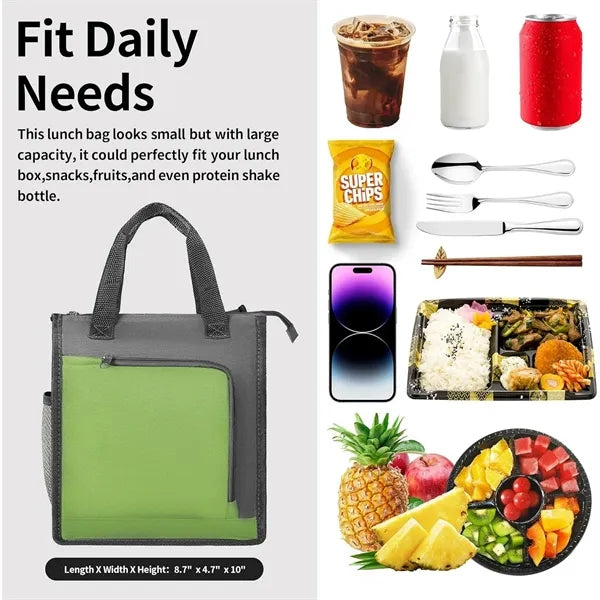 Oxford Cloth Insulation Lunch Tote Bag
