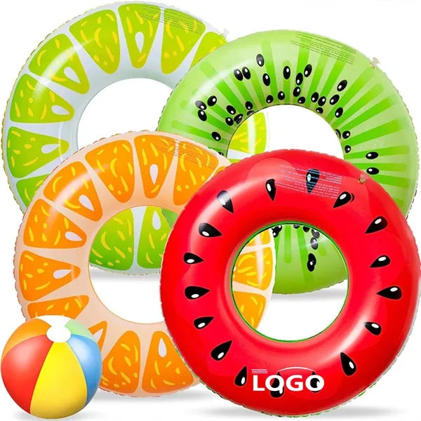 Fruit-Pattern Inflatable Swim Ring