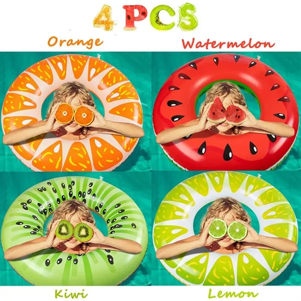 Fruit-Pattern Inflatable Swim Ring