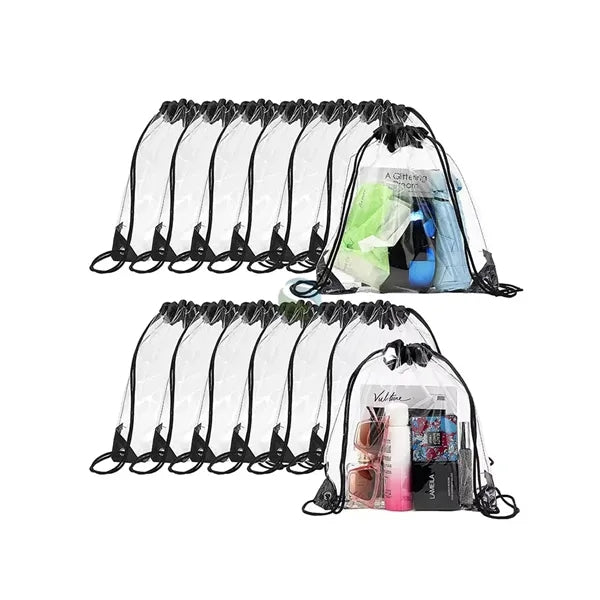 Clear PVC Drawstring Bag