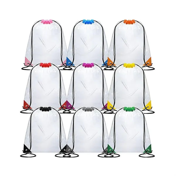 Clear PVC Drawstring Bag