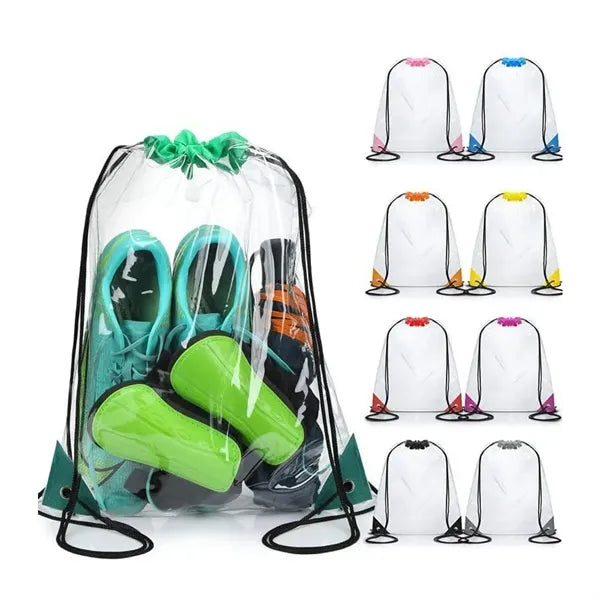 Clear PVC Drawstring Bag