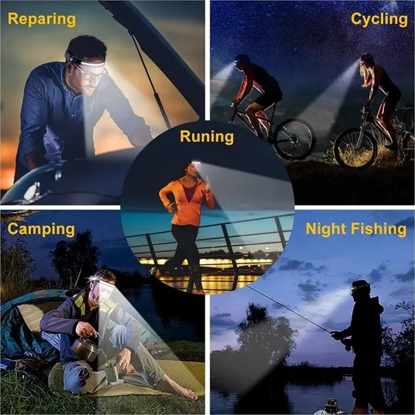 Lightweight Headlamp Usb Rechargeable Outdoor Flashlight