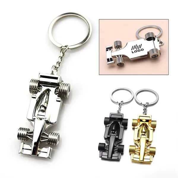 Mini Race Car Keyring Metal Keychain