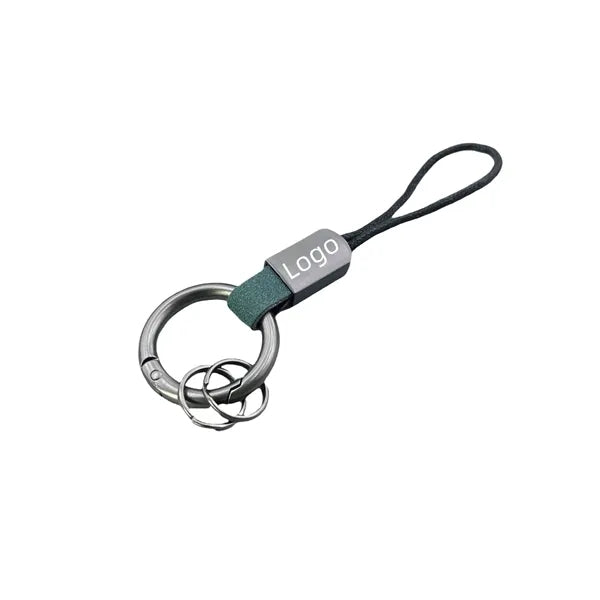 Metal Keychain With Pu Rope For Car Key Or Others