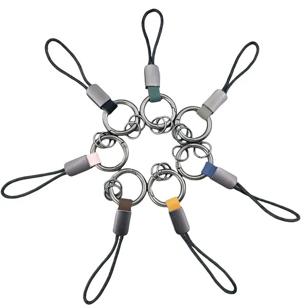 Metal Keychain With Pu Rope For Car Key Or Others