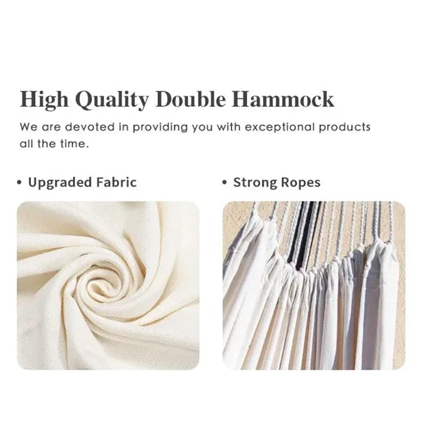 Double Hammock With Storage Bag For Terrace Garden Camping