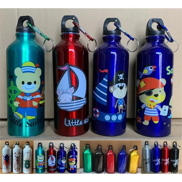 22 Oz. Aluminum Sports Water Bottle w/ Carabiner