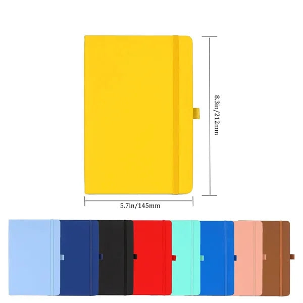 A5 Pu Leather Soft Cover Notebook With Elastic Strap