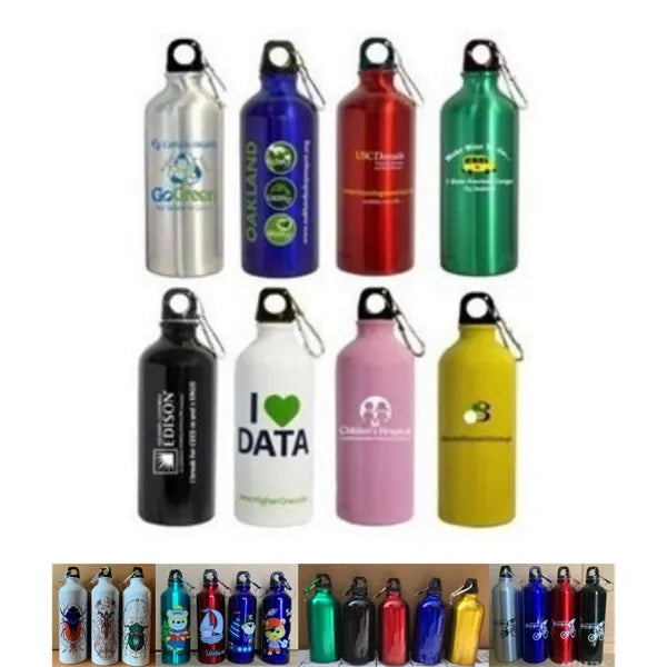 22 Oz. Aluminum Sports Water Bottle w/ Carabiner