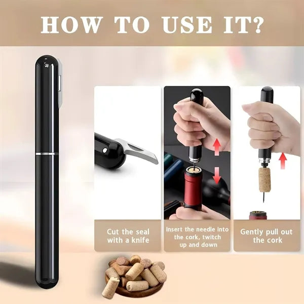 Air Pressure Wine Opener With Foil Cutter