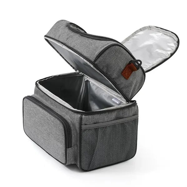 Insulated Large Lunch Tote Bag/Cooler-Double Deck