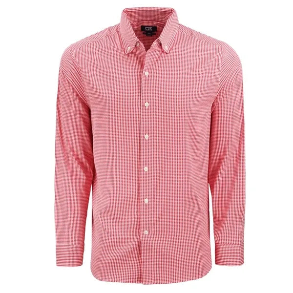 Cutter & Buck Skyline Recycled Gingham Mens Big & Tall Lo...
