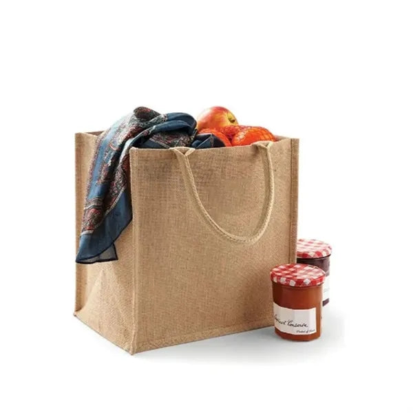 Natural Jute Burlap Tote Bag With Handles