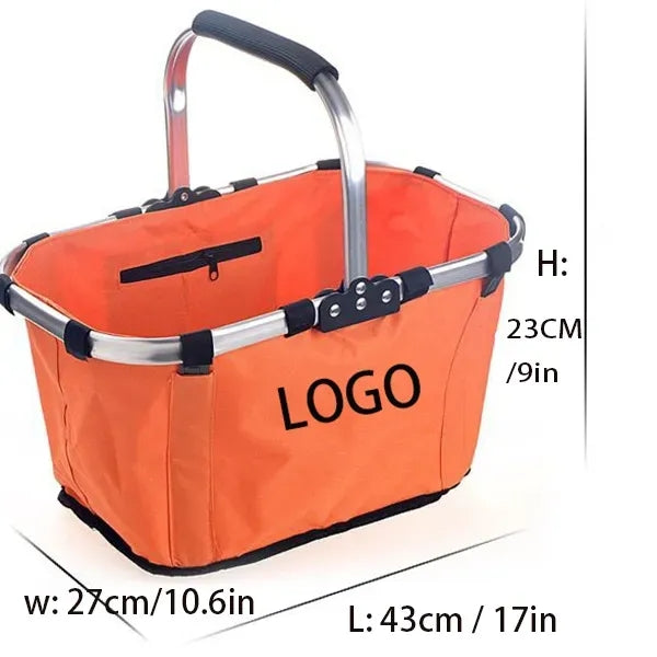 Folding Oxford Shopping Basket