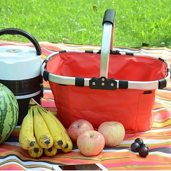 Folding Oxford Shopping Basket