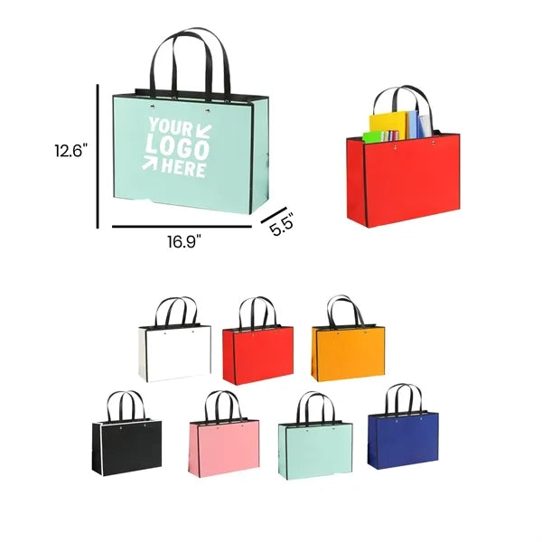 Large Paper Gift Bag w/ Rivet Handles for Retail & Apparel