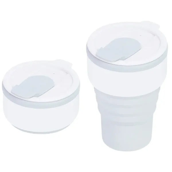 13Oz. Collapsible Travel Coffee Mug Black Silicone Cup