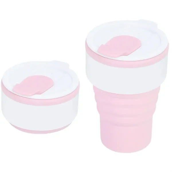13Oz. Collapsible Travel Coffee Mug Black Silicone Cup