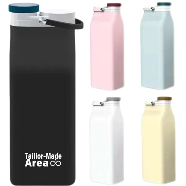 20Oz. Portable Travel Kettle Collapsible Black Water Bottle