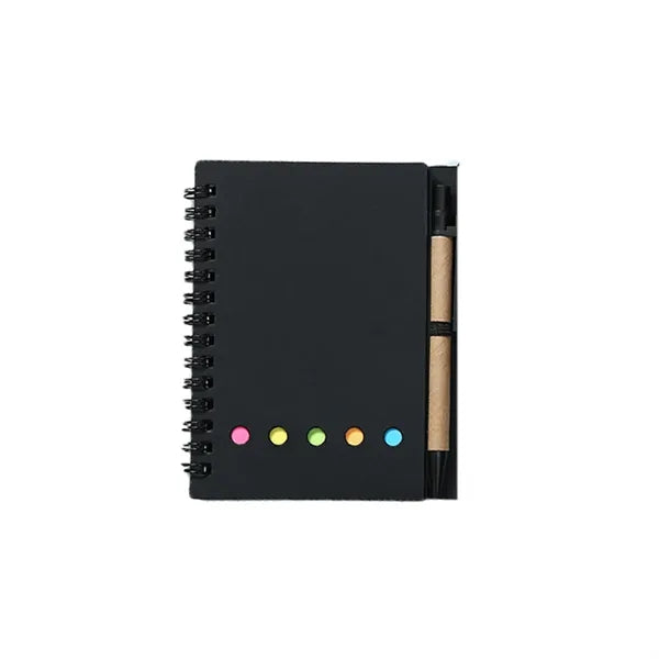 Kraft Paper Spiral Sticky Notes Notebook&Pen