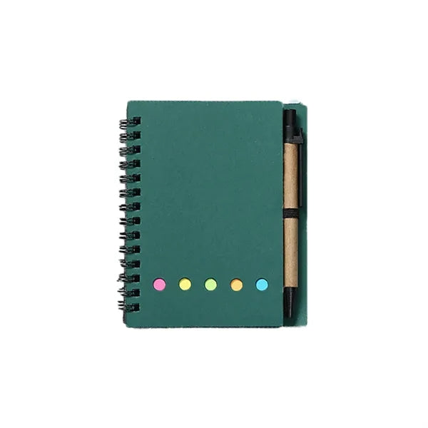 Kraft Paper Spiral Sticky Notes Notebook&Pen