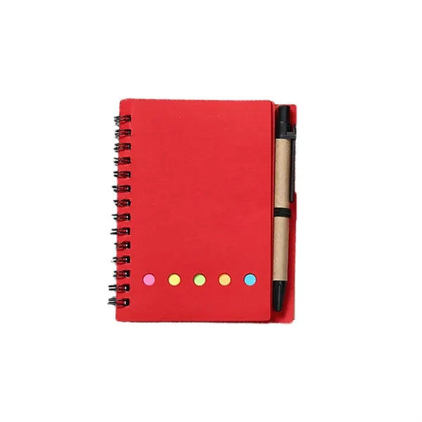 Kraft Paper Spiral Sticky Notes Notebook&Pen