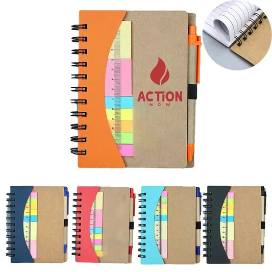 Kraft Paper Ruler Notebook&pen