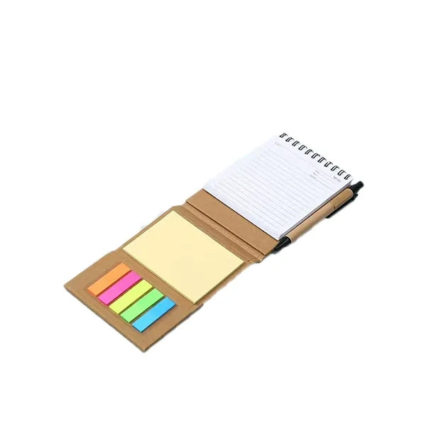 Foldable Spiral Sticky Notes Notebook&Pen