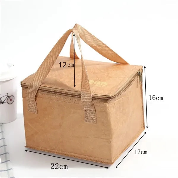 Foldable Eco-friendly Kraft Paper Lunch Bag