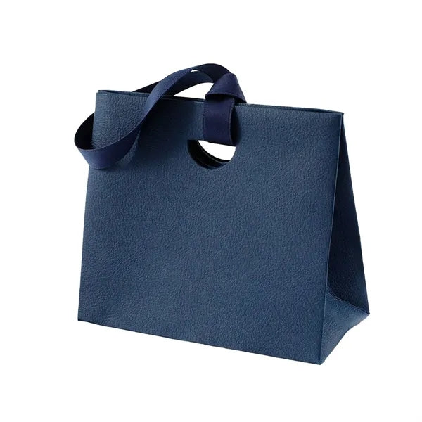 Colorful Paper Gift Tote Bags W/ Handheld Ribbon